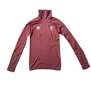 Lululemon Team Canada Size 4 Swiftly Tech Turtleneck 2.0 Olympics Long Sleeve